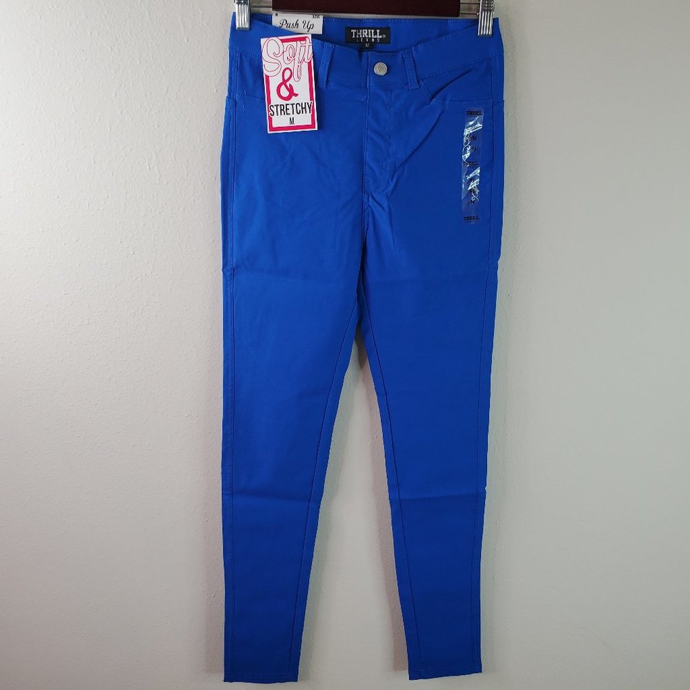Thrill Jeans Womens Blue "Better Booty" Butt Lift High Rise Skinny Jean M